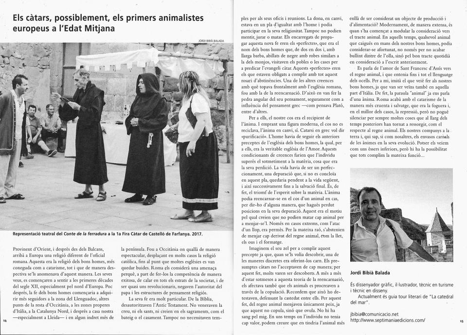 7.7.2024 ELS CÀTARS. POSSIBLEMENT ELS PRIMERS ANIMALISTES.  -  Revista PLEC