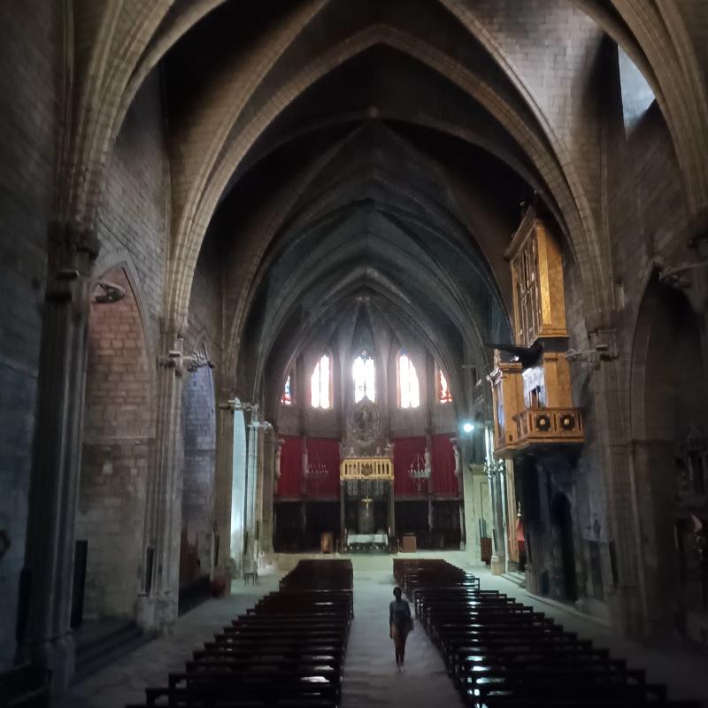 8.7.2024 Interior del temple d'una sola nau.  Catedral de Solsona. -  Jordi Bibià